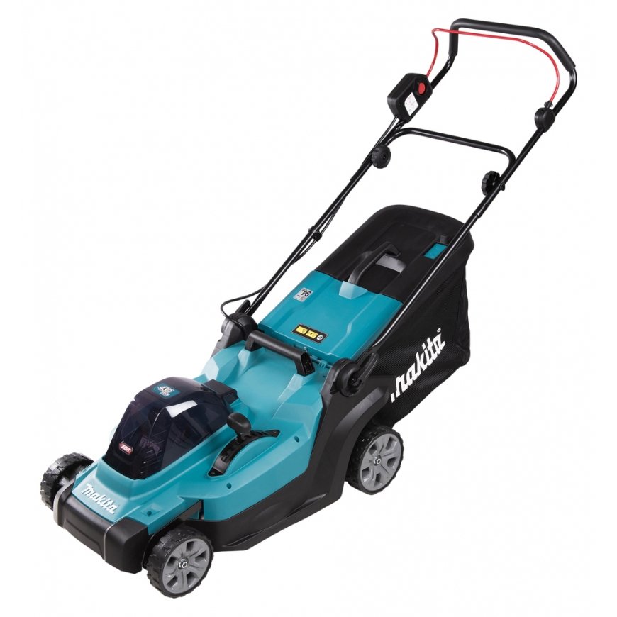 Makita LM004GZ zāles pļāvējs Stumjamais mauriņa pļāvējs Baterija Melns, Zils