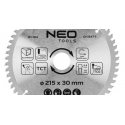 Neo Tools Diskinio pjovimo diskas, Widia, 215 x 30 mm, 60 dantų, aliuminiui Neo Tools Diskinio pjovimo diskas, Widia, 215 x 30 mm, 60 dantų, aliuminiui