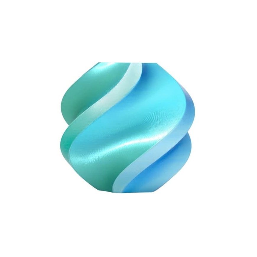 Bambu Lab PLA Silk Dual Color plastikas 1,75 mm 1 kg - komplekte su daugkartinio naudojimo rite - Mėlyna Hawaii