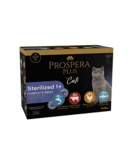 Стерилизованный корм для котов «Prospera Plus», упаковка из нескольких пакетов, 12 шт., 85 г