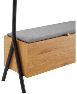 Home4You Hallway Shelf DIMITRA 100x40xA160cm, Country Style/Black
