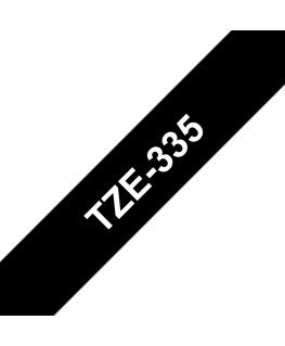 Brother TZE-335 label-making tape White on black TZ