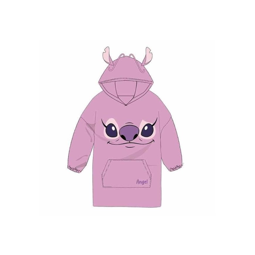 Disney Stitch Angel pelēkā dzeltenā lielizmēra džemperis-šoferis pieaugušajiem, korallkrāsā – 2