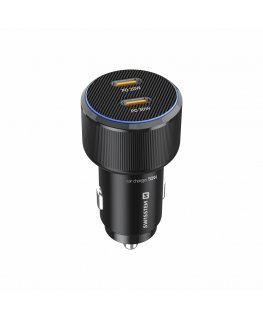 Swissten PD 2x USB-C Car Charger 50W with USB-C - USB-C Cable 1m