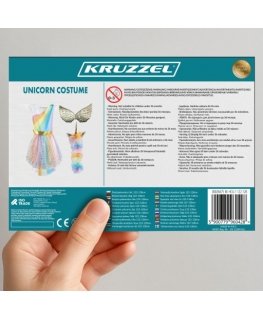 Three-piece unicorn costume 122-128 cm Kruzzel 26675