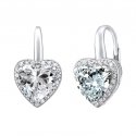 Серьги в виде сердца из серебра Silvego с цирконием LPS0629EW Серьги в виде сердца из серебра Silvego с цирконием LPS0629EW
