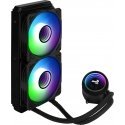 Aerocool MIRAGEL240 CPU Liquid Cooled 2x 12cm ARGB Fan TDP 400W Black