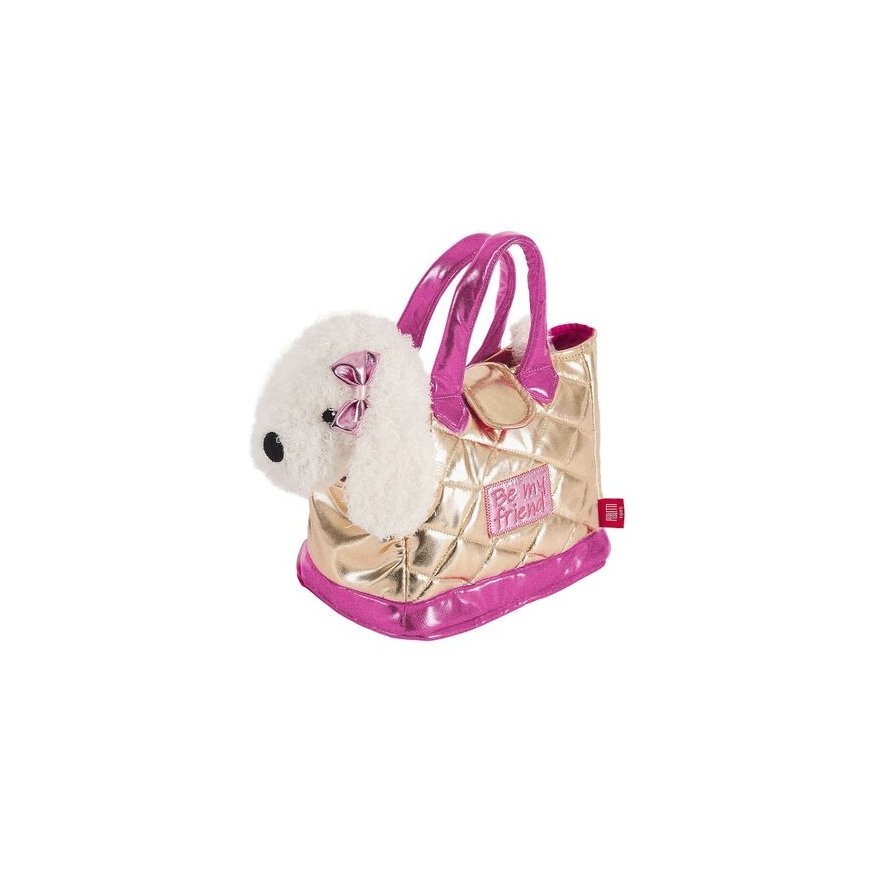 Perletti Hand bag + plush golden Didi dog 28cm