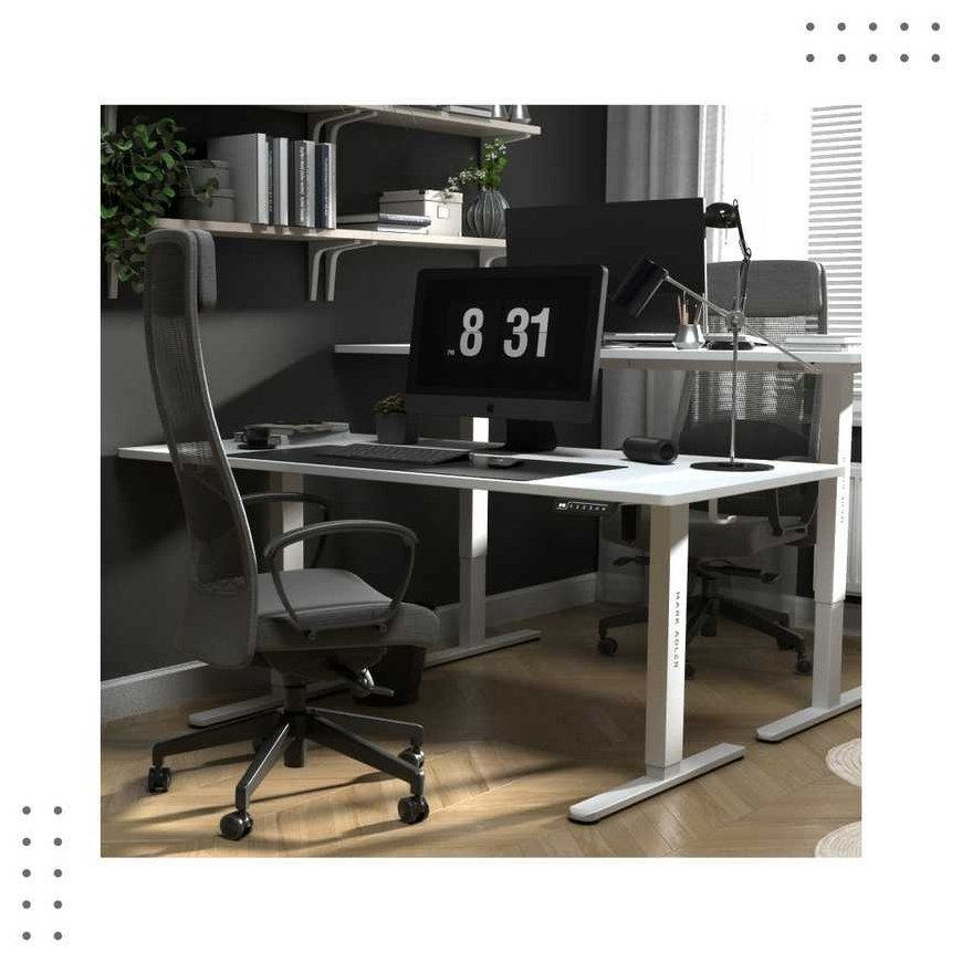 Home4You Bērnu galds ERGO KID ar 1 motoru 112x60x56-80cm, balts – 2