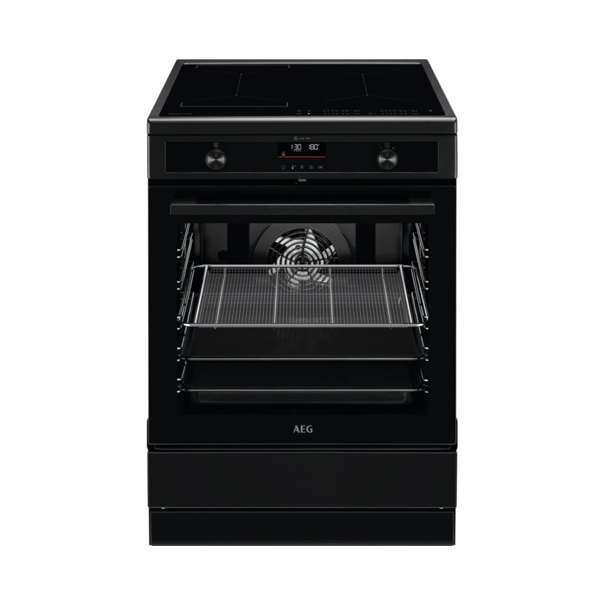 AEG CIB6499APB Freestanding cooker Electric Zone induction hob Black