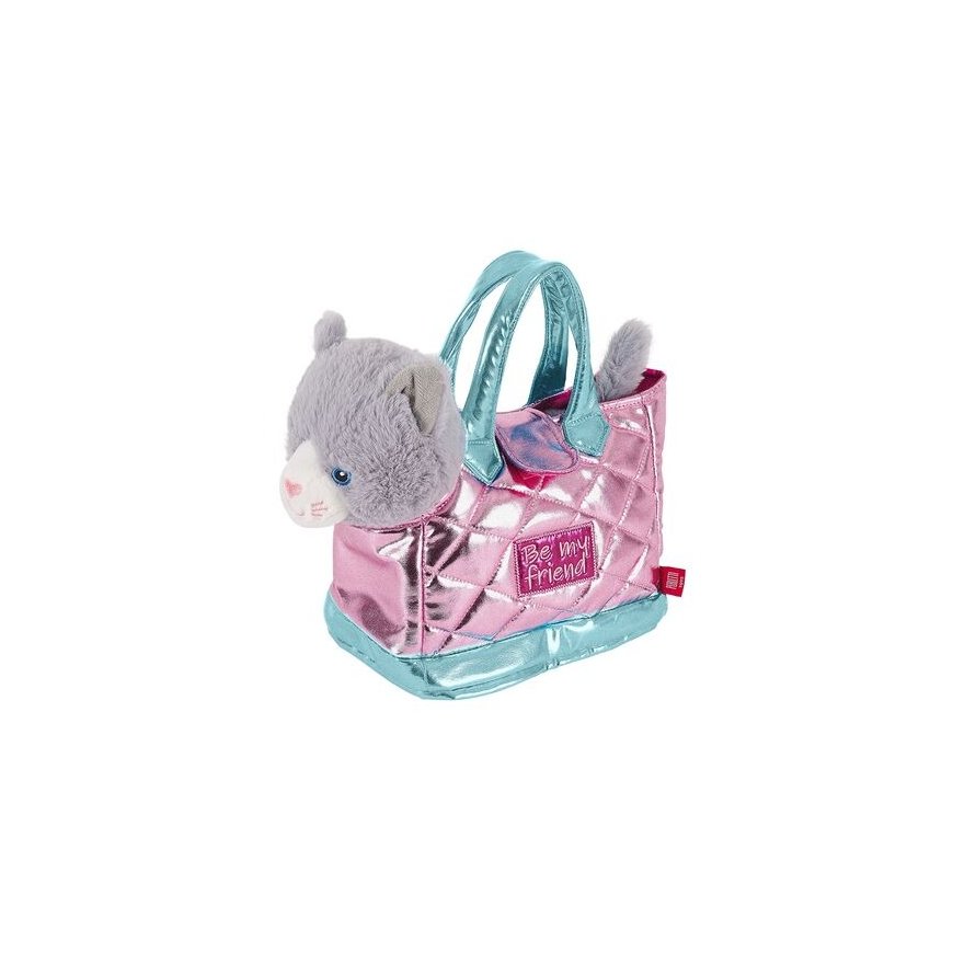 Perletti Käekott + pehme roosa Coco kana 28cm