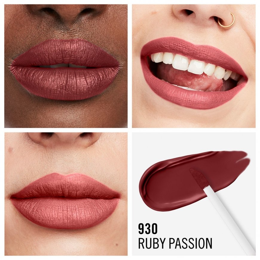 Rimmel Lasting Mega Matte 7,4 ml 930 Ruby Passion Matt – 4