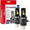 LED-auton valot F25 Pro -sarja musta, „Full Canbus“ H4 H19 70 W 12 V 24 V amio-04719