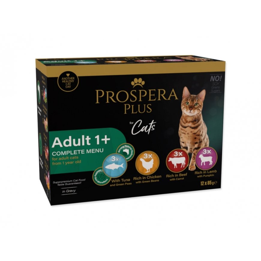 Prospera Plus Aikuiset Kissat 1+ Kapselit Monipakkaus 12x 85g – 2