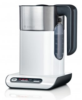 Bosch TWK8611P elektriskās tējkanna 1,5 L 2400 W Antracīts, Nerūsējošs tērauds, Balts