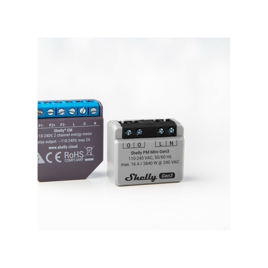 Shelly PM Mini Gen3 Älykytkin 1P Harmaa – 3