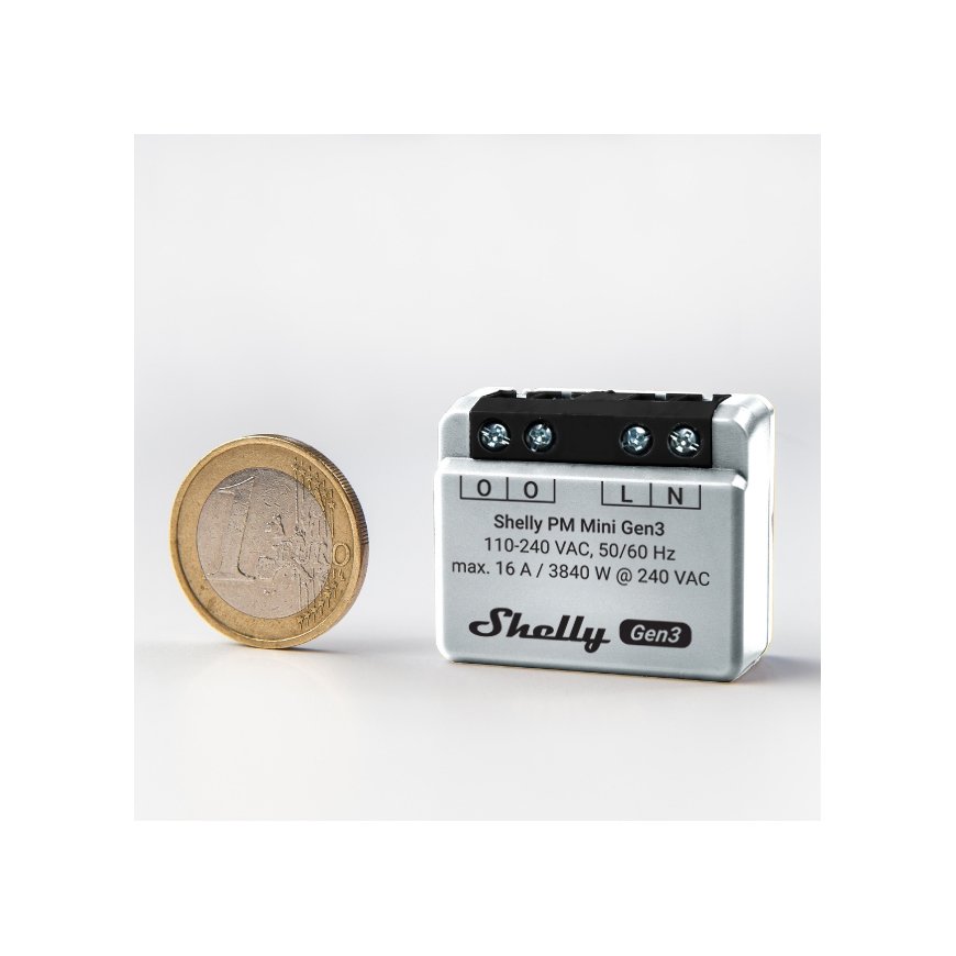 Shelly PM Mini Gen3 Išmanusis jungiklis 1P Pilka – 4