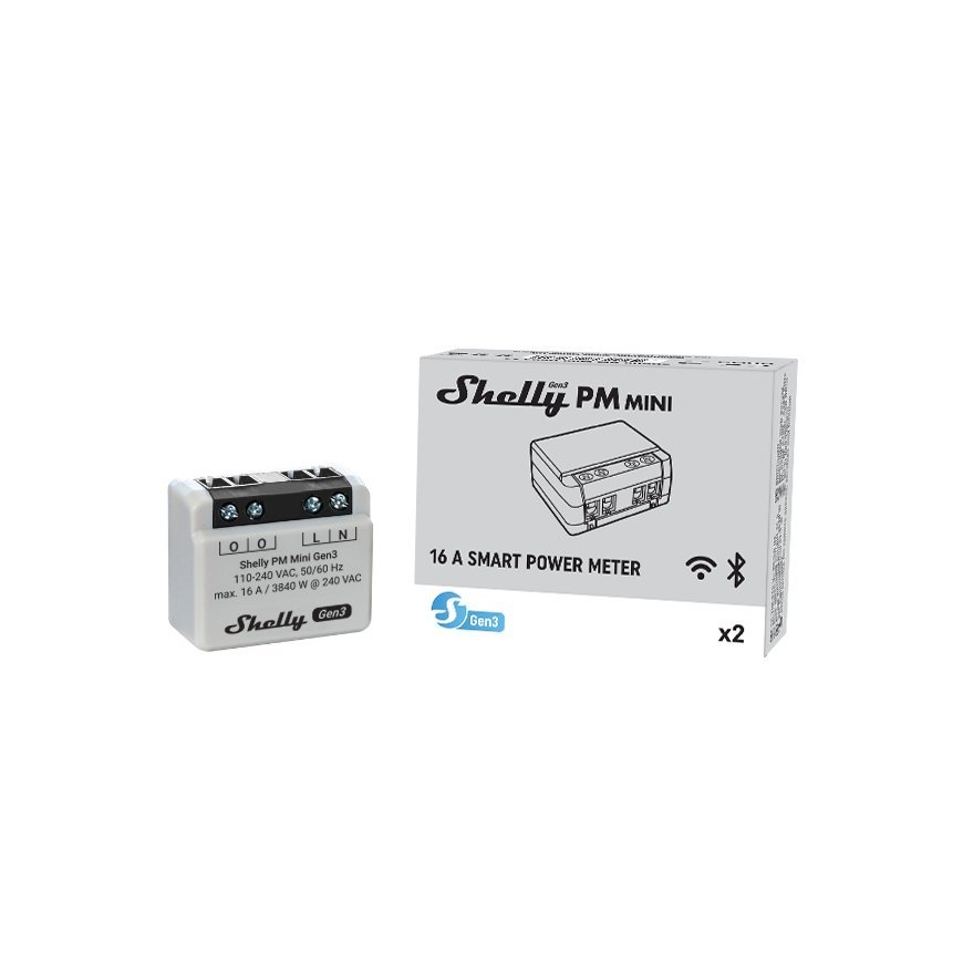 Shelly PM Mini Gen3 Viedais slēdzis 1P Pelēks – 5