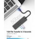 Vention TGKBB interfeisa centrmezgls USB 3.2 Gen 1 (3.1 Gen 1) Type-C 5000 Mbit/s Melns Vention TGKBB interfeisa centrmezgls USB 3.2 Gen 1 (3.1 Gen 1) Type-C 5000 Mbit/s Melns