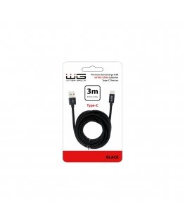 Winner Group USB/USB type C, 3 m USB кабель USB 2.0 USB A USB C Черный