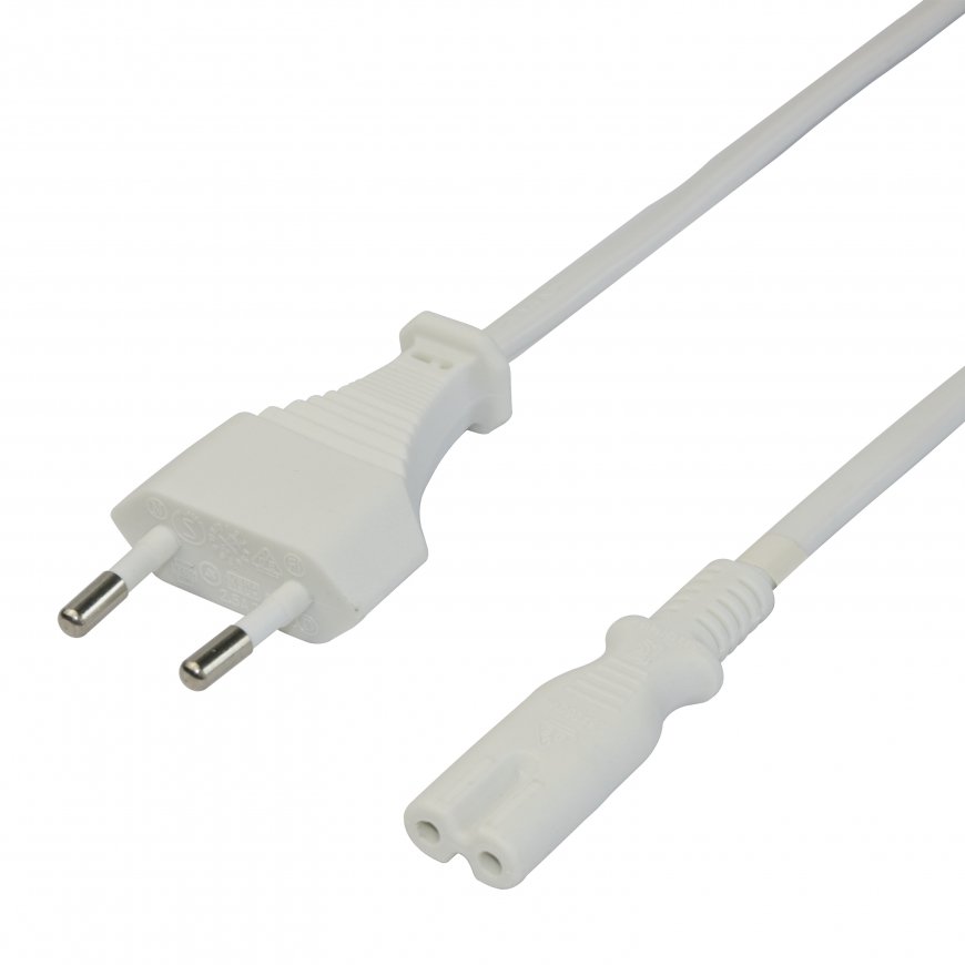 Deltaco 1902293 elektrības kabelis Balts 1