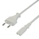 Deltaco 1902293 elektrības kabelis Balts 1,5 m CEE7/16 IEC C7 Deltaco 1902293 elektrības kabelis Balts 1,5 m CEE7/16 IEC C7