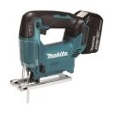 akumuliatorinė dėlionė 18V, 65 mm, Makita [DJV186SFJ] 2x3,0Ah, LXT + komplektas 5 pjūklo geležčių