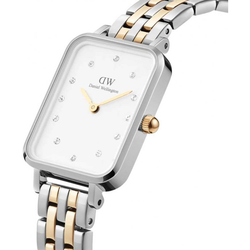 Naisten kello DANIEL WELLINGTON Quadro Lumine 5 linkkiä kahdessa sävyssä 20 mm DW00100625 + laatikko (zw519f) – 2
