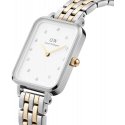 Moteriškas laikrodis DANIEL WELLINGTON Quadro Lumine 5 jungčių dviejų tonų 20 mm DW00100625 + DĖŽUTĖ (zw519f)