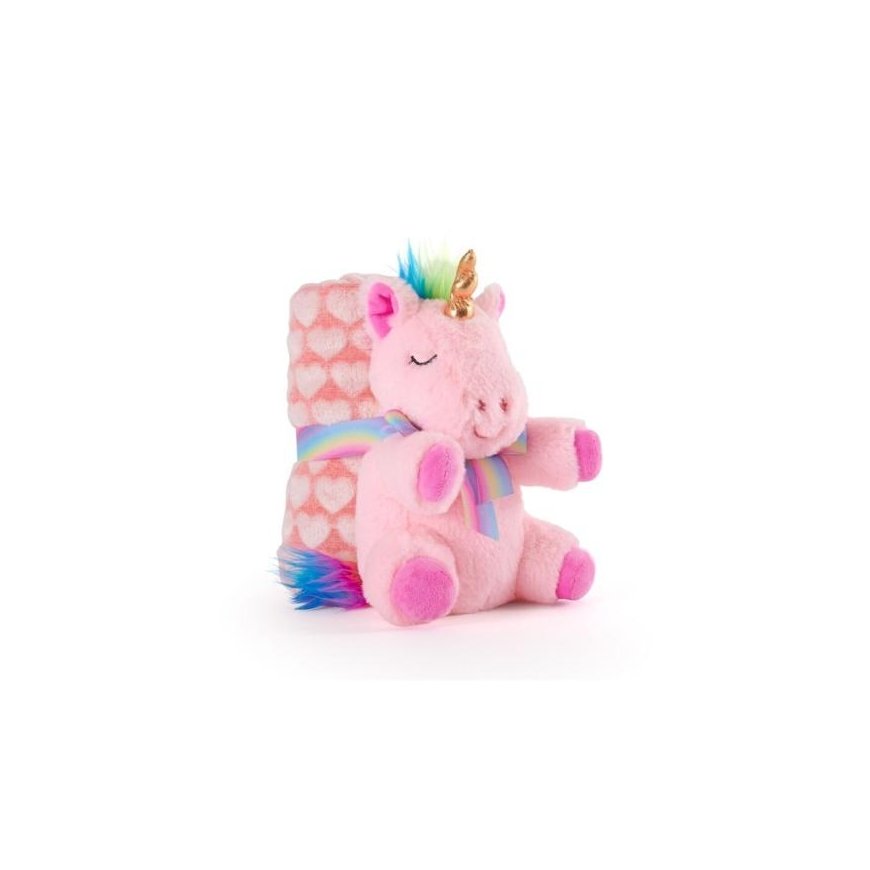Perletti Lily Unicorn Pehmeä viltti + pehmolelu 22 cm