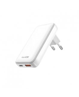 Winner Group WG - Verkkoadapteri GaN 2x USB, 1x USB-C 30W + 1x USB-A 18W, valkoinen