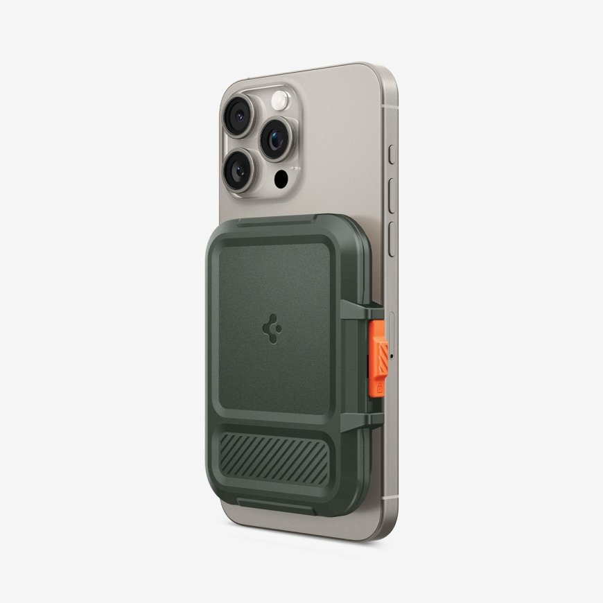 Spigen MagSafe Card Holder Lock Fit (MagFit) Vihreä – 3