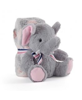 Перлетти Алли Слон Мягкое одеяло + плюшевая игрушка 22 см