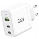 Winner Group WG - Tīkla lādētājs GaN 3x USB, 1x USB-A 30W + 2x USB-C 65W, balts Winner Group WG - Tīkla lādētājs GaN 3x USB, 1x USB-A 30W + 2x USB-C 65W, balts