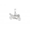 Evolution Group Stylish Silver Pendant "Motorcycle" 64008