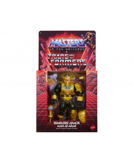 Mattel Universumi Meisterite x Transformers Bumblebee Armor Man-At-Arms kuju 14 cm