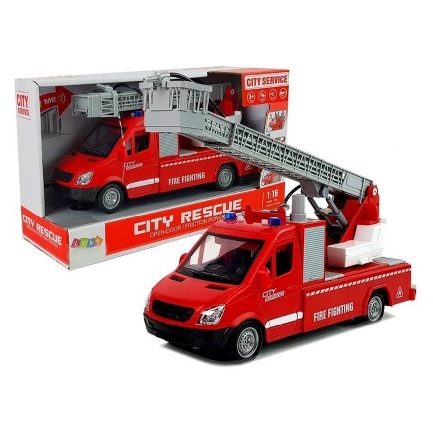 Lean Toys Fire Engine 1:16 with Light and Sound Effects – 2