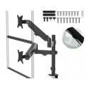 Держатель для 2 мониторов Maclean, пружинный, 17"-32", 2-10кг, черный, MC-136 Держатель для 2 мониторов Maclean, пружинный, 17"-32", 2-10кг, черный, MC-136
