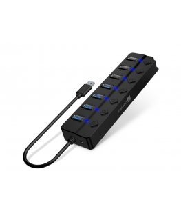 CONNECT IT USB Hub Mighty Switch 2, 4xUSB 3.0, 3xUSB 2.0, внешний, черный