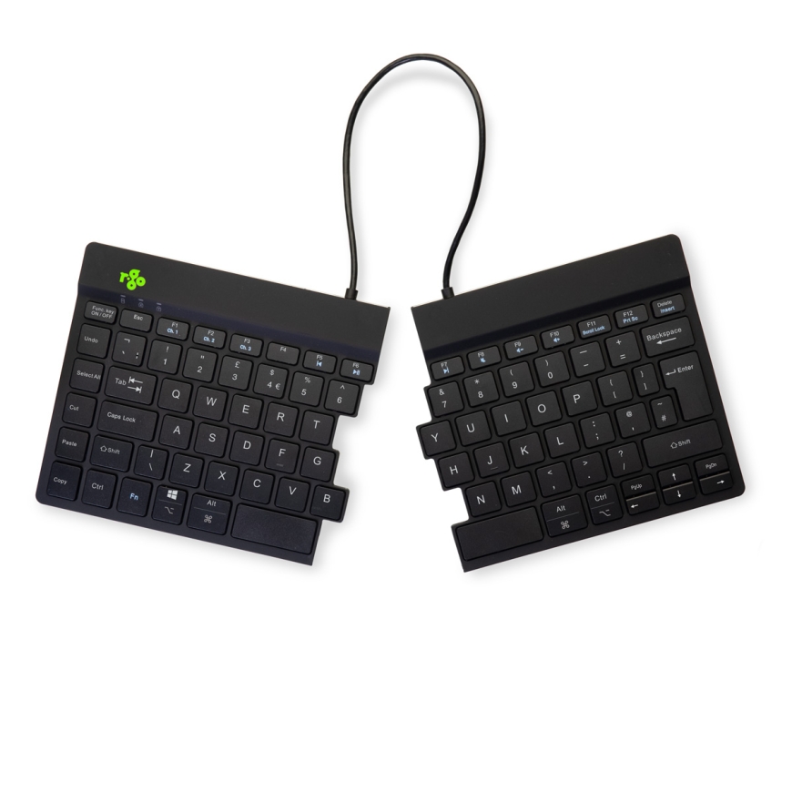 R-Go Tools R-Go Split Break tastatūra Birojs Bluetooth sistēma QWERTY Britu angļu valoda Melns – 3