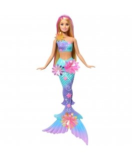 Barbie Flower Magic Mermaid Toy Doll with Surprise Blooming Flowers Feature & Pearl Headband Accessory