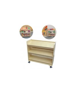 MASTERKIDZ Shelf on Wheels - 3 Shelves for STEM Learning Board Accessories 800A x 800L