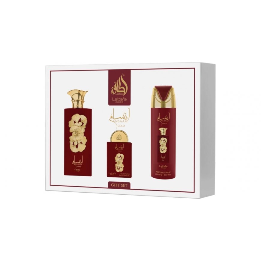 Набор Lattafa Ansaam Gold EDP 100 мл + EDP 20 мл + дезодорант 200 мл – 2