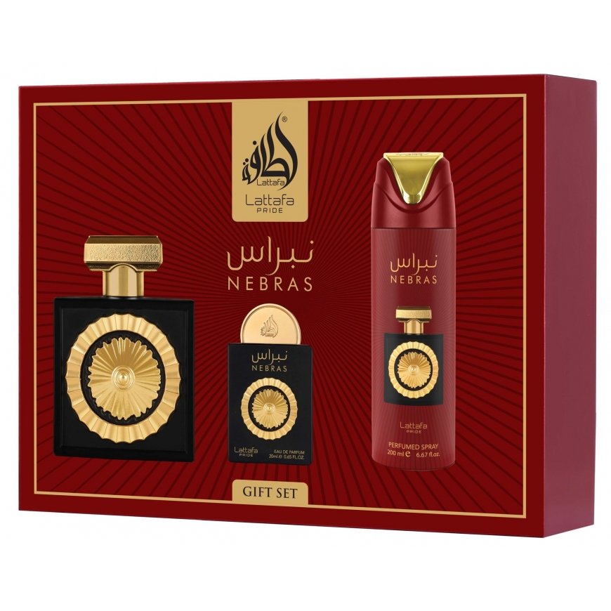 Lattafa Nebras EDP Set 100ml + EDP 20ml + Deodorant 200ml