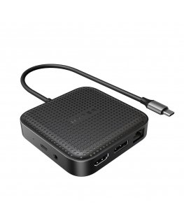 HYPER HD583-GL sülearvuti dokk ja pordireplikaator Dokkimine USB 3.2 Gen 1 (3.1 Gen 1) Type-C Must