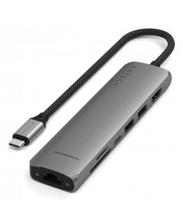 Satechi ST-P7SM keskitin USB Type-C 10000 Mbit/s Harmaa