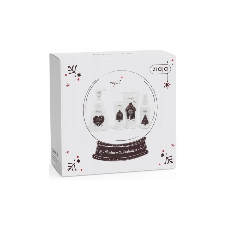Ziaja Choco Plum SET (SG 160ml + Vaahdotusgeeli 250ml + Käsivoide 50ml + Suihke 100ml) – 2