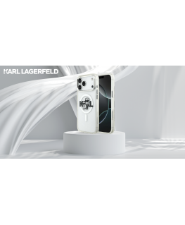 Karl Lagerfeld IML Karl Sketch Logo MagSafe dėklas Apple iPhone 17 Pro Clear