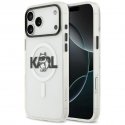 Karl Lagerfeld IML Karl Sketch Logo MagSafe dėklas Apple iPhone 17 Pro Clear