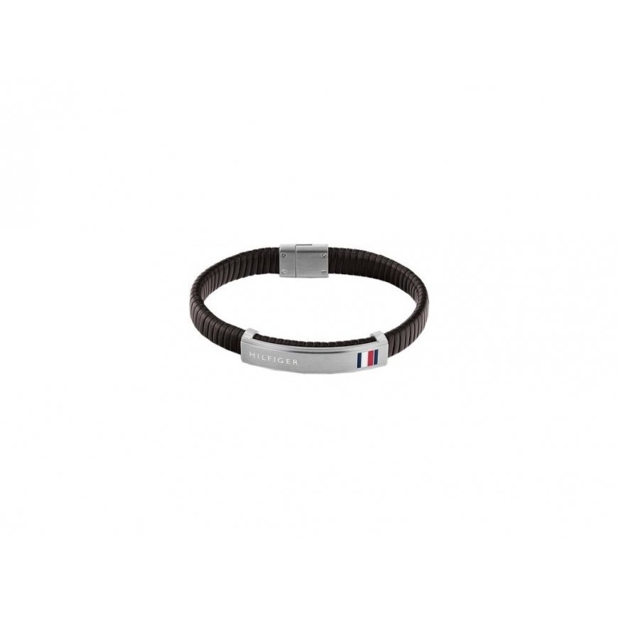 Tommy Hilfiger Элегантный браслет из черной кожи 2790262S – 2